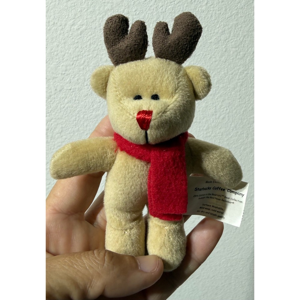 Starbucks Bearista Bear 28th Edition Rudolph the Red-Nosed Reindeer Mini Plush